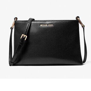 Michael Kors Trisha Medium Pebbled Leather Crossbody Bag Brand New